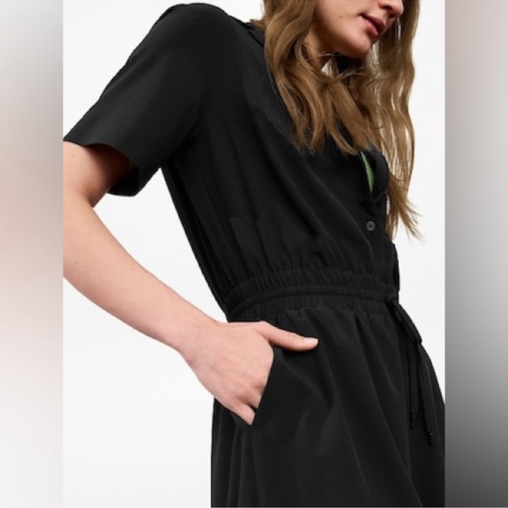 NWT $99‎ Athleta Avenue Short sleeve Shorts Romper Black XL
